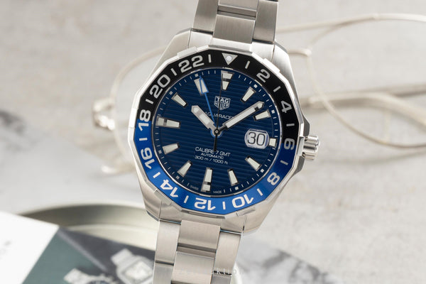 gebrauchte Luxusuhr Tag Heuer Aquaracer Stahl Automatik Kal. 7 GMT Ref. WAY201T.BA0927  | 2602083 2602083_02.jpg